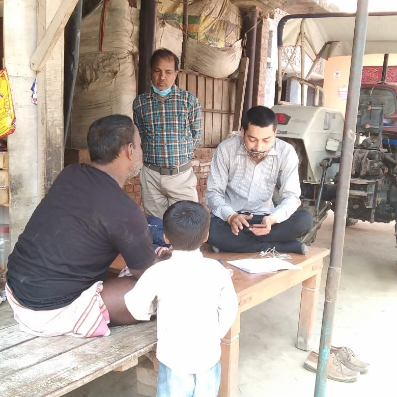 NYAS Research Director Atulesh Shukla Observing The Survey in Bihar