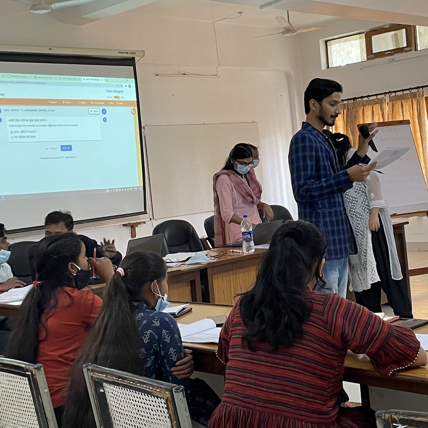 Yashashvi Singh during the training of Vaccine hesitancy survey