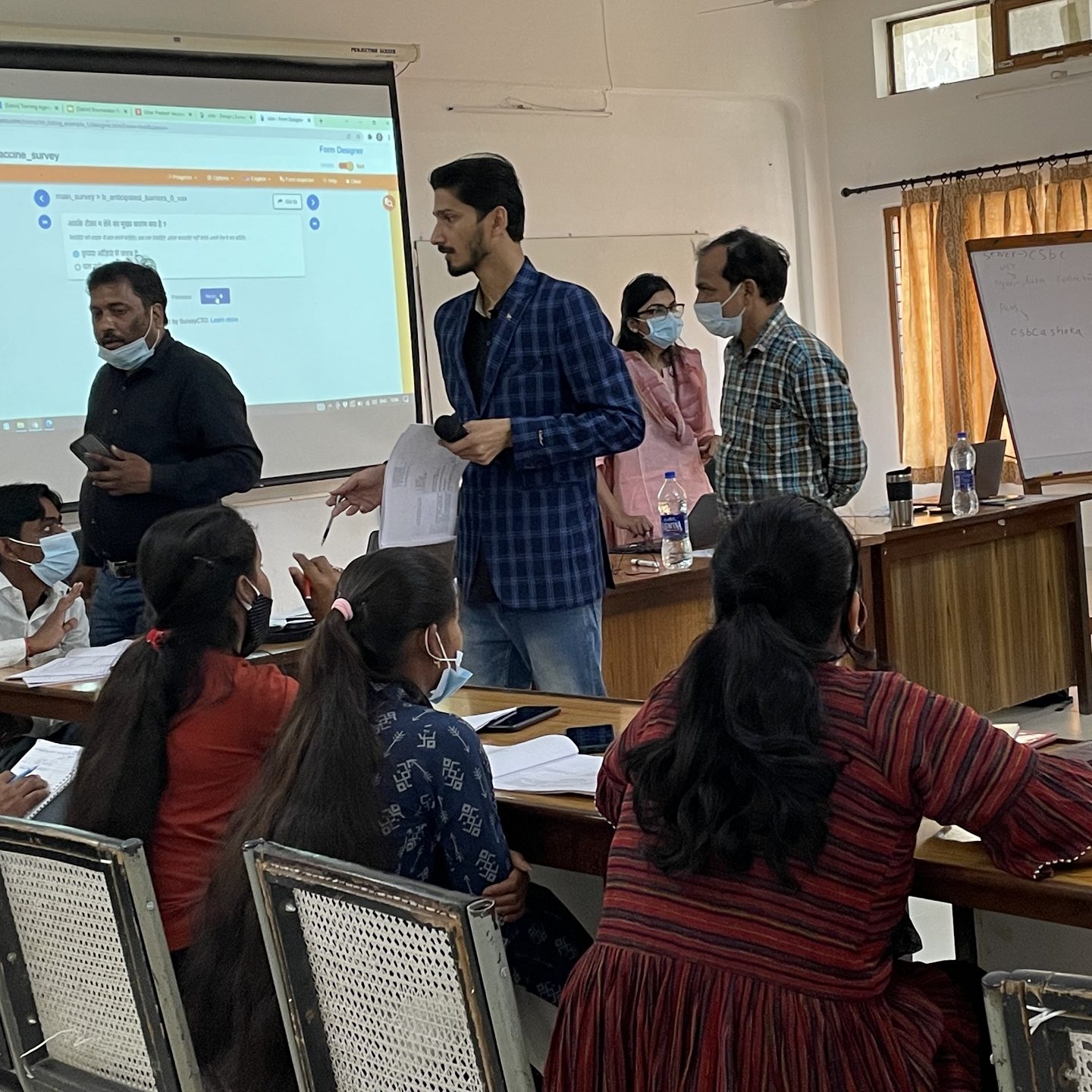 During the training of Vaccine hesitancy survey